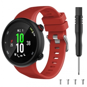 Curea Silicon Roșie pentru Garmin Forerunner 45 / 45S – Rezistentă la Apă – 20/18 mm - Img 2
