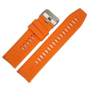 Curea SmartWatch Orange din Silicon – 20/22 mm – Textură Mată – Cataramă Inox – Telescoape Incluse - Img 2