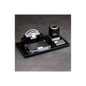 Organizator de birou Modern Desk Set – negru lustruit CD-31