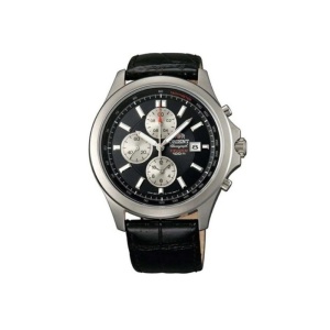 Orient Sporty Chronograph FTT0T002B – Cronograf Quartz Japonez – Carcasă Titan 47 mm – 100 m – Curea Piele