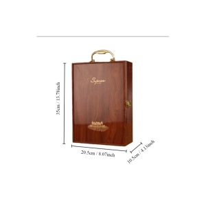 Set Cadou de Lux: Cutie pentru Două Sticle de Vin cu Accesorii Incluse - Img 4
