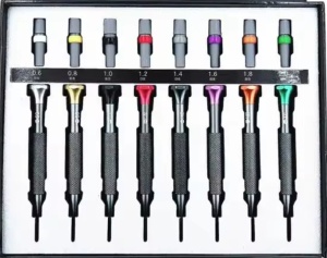 Set Șurubelnițe de Precizie Biao Zhun 22008 – 8 Bucăți – Cruce și Linie – Aliaj Cromat – Pentru Ceasornicărie și Electronică - Img 2