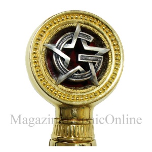 Spadă Flamboaiantă cu Simboluri Masonice – Oțel de Toledo – 116 cm - Img 7