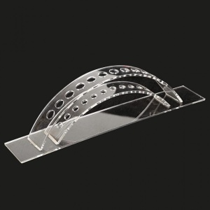 Suport Organizator Acrilic – 12 Sloturi – Transparent – Pentru Birou, Pensule Machiaj, Instrumente Scris