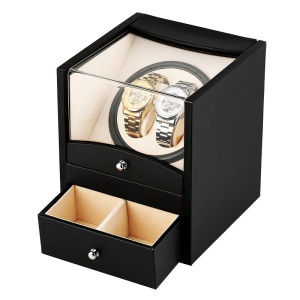 Watch Winder - 2 + 2 Negru Dispozitiv pentru intoarcere ceasuri CF-pu80 - Img 2