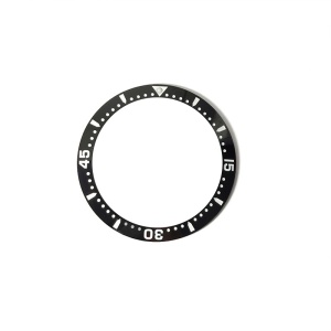 Bezel Ceramic Omega 38x30.7mm | Inel Ceramic Negru pentru Ceas - Img 2