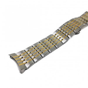 Bratara pentru Ceas Bicolora din Otel Inoxidabil - Capete Curbate - 22mm - WZ3796 - Img 2