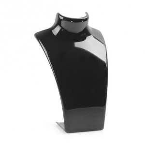 Bust expunere bijuterii acrilic transparent / alb / negru - Img 7