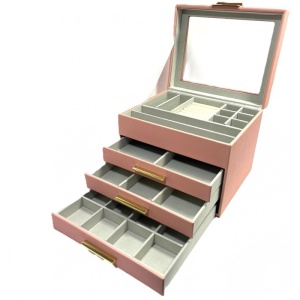 Caseta de Bijuterii Elegantă Deluxe – Nuanța Rose Dusty - Img 5