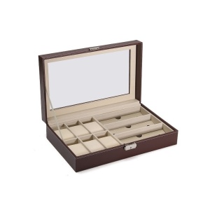 Caseta Mixtă WZ1168 – Organizarea Perfectă pentru Ceasurile și Ochelarii Tăi - Img 6