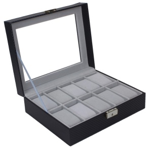 Caseta pentru 10 ceasuri Black Carbon - WZ3447 - Img 5