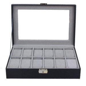 Caseta pentru 12 ceasuri Black Carbon - WZ3448 - Img 2