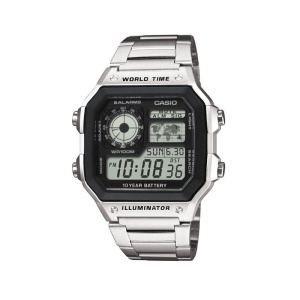Casio Ceas bărbătesc Digital World Time WR100M AE-1200WHD-1AVDF