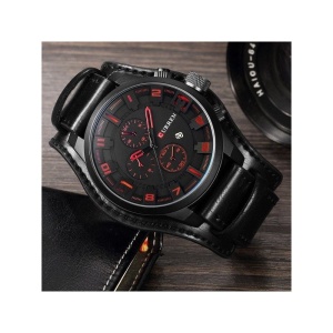 Ceas barbatesc CURREN original negru curea neagra - Img 3