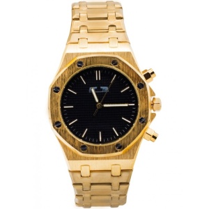 Ceas Bărbătesc Matteo Ferari Gold & Black – Octogonal 52 mm – Carcasă și Brățară Aurie – Cadran Negru – MF169C-BG - Img 2