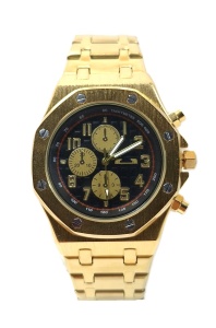 Ceas Bărbătesc Matteo Ferari MF180GA – Auriu – Carcasă 43 mm – Cadran Negru – Brățară Metalică – Quartz Miyota