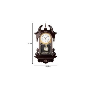 Ceas de Perete Vintage cu Pendul – Design Grandfather, Aspect Lemn - Img 2