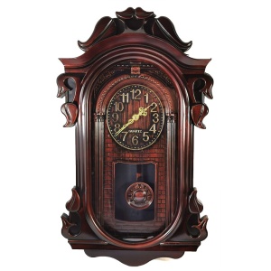 Ceas de Perete Vintage cu Pendulă, Mecanism Silențios și Design Clasic, Model WZ4778