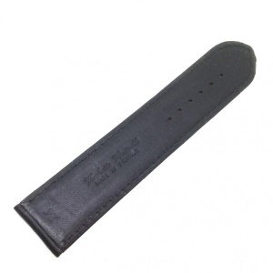 Curea Ceas „Fleurus Bio-Pure” – Piele Vițel Neagră, Adeziv Organic și Bumbac (20mm - 24mm) - Img 2