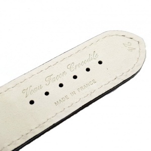 Curea Ceas „Fleurus Prestige” – Piele Naturală de Vițel, Maro Cognac (20mm - 24mm) - Img 3