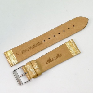 Curea Ceas „Golden Glow” Fancy22 – Piele Naturală Aurie (14mm - 22mm) - Img 2