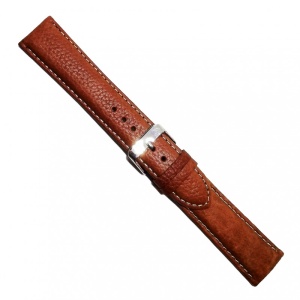 Curea Ceas „Maximus Terra XL” 7K25 – Piele Maro Deschis cu Cusătură Albă (20mm - 22mm) - Img 2
