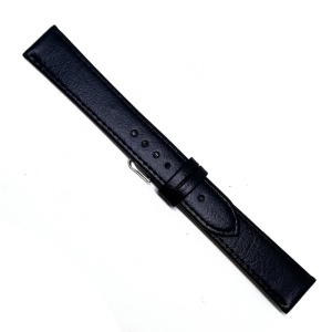 Curea Ceas „Pure Comfort XL” – Piele Naturală Hipoalergenică, Negru cu Cusătură Neagră (12mm - 26mm) - Img 3