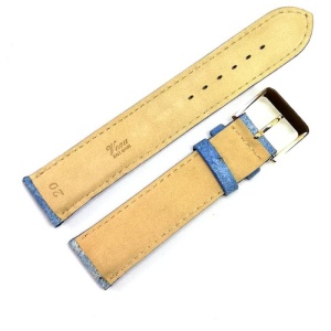 Curea Ceas „Suede Sky” – Piele Întoarsă Veritabilă, Bleu Pastel (18mm - 20mm) - Img 4