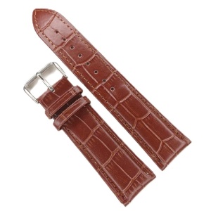 Curea Ceas Matteo Ferari – Piele Naturală Maro, Imprimeu Crocodil, 22mm