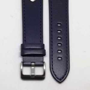 Curea Ceas Piele Naturala Bleumarin 22mm - Img 2