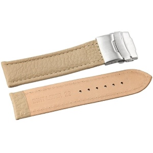Curea Ceas Piele Naturala Crem 18mm - 24mm WZ435 - Img 4