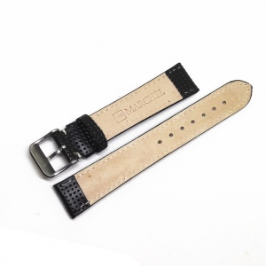 Curea ceas piele naturala neagra Marchel 18mm 20mm 22mm WZ1773 - Img 3