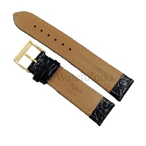 Curea ceas piele naturala neagra NAGATA 20mm / 22mm WZ1715 - Img 2