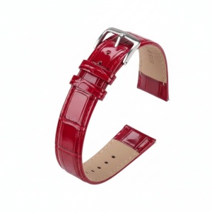 Curea Ceas Premium – Piele Naturală Roșie, Imprimeu Crocodil - Img 3