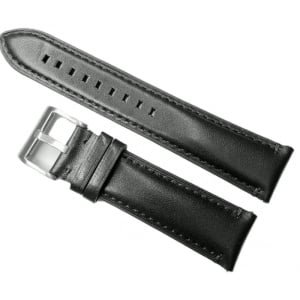 Curea Ceas Time Veranda – Piele Naturală Premium, Neagră cu Interior Crem
