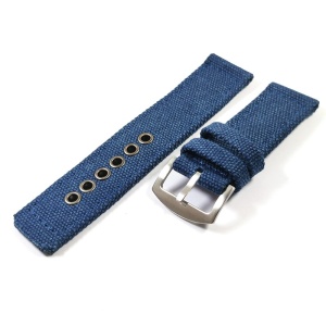 Curea de ceas Albastra din material textil 24mm WZ4928 - Img 4