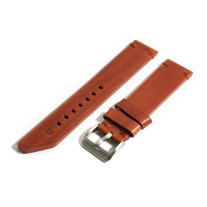 Curea de ceas Anti-alergica maro din piele naturala 20mm, 22mm, 24mm - WZ4176 - Img 4