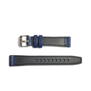 Curea de ceas Bleumarin din piele ecologica si silicon - 14mm 16mm 18mm 20mm 22mm - WZ5421 - Img 3