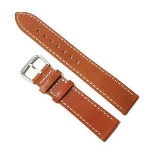 Curea de ceas culoare Maro Deschis din piele naturala 18mm 20mm WZ5208 - Img 1