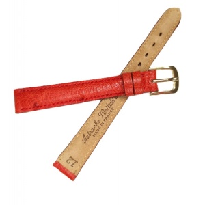 Curea de Ceas din Piele de Struț – Made in France – Fleurus – 12/10 mm – Cataramă Aurie – Grosime 3 mm - Img 3