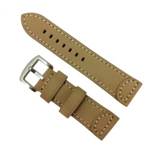 Curea de ceas din piele naturala Crem - 24 mm WZ2870
