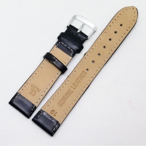 Curea de ceas din piele naturala neagra - 19mm - C2976 - Img 2