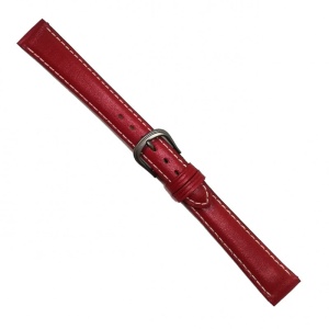Curea de ceas din piele naturala rosie - 12mm, 14mm - C2991 - Img 2