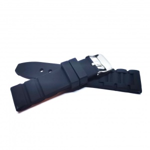 Curea de ceas din Silicon - Culoare Neagra - 20mm, 22mm - Img 2