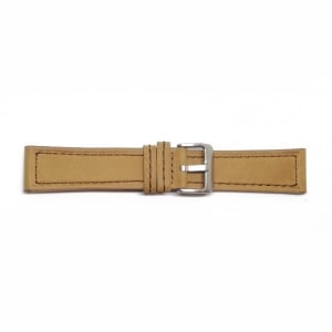 Curea de ceas Eichmuller - Culoare Bej, cusatura maro - 22mm 24mm - WZ4013 - Img 2