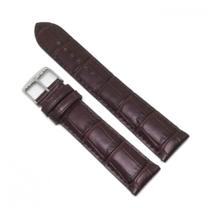 Curea de ceas maro din piele 20mm WZ1010 - Img 1