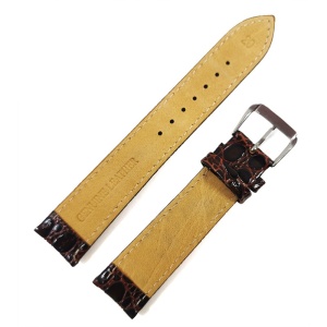 Curea de ceas Maro Inchis cu Imprimeu Aligator 20mm 22mm - Img 2