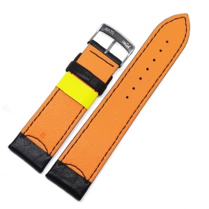 Curea de ceas Morellato Skating Vitello Tecnico - Negru cu Portocaliu - 22mm - A01X4761713019CR - Img 3
