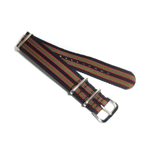 Curea de ceas Nato Negru Rosu si Verde 20mm 22mm N20 - Img 3