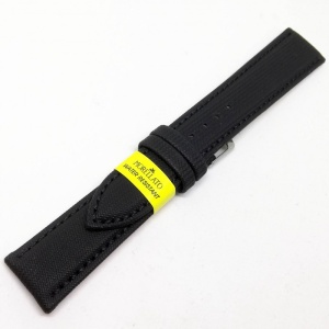 Curea de ceas neagra 20mm 22mm A01X2778841019CR - Img 2